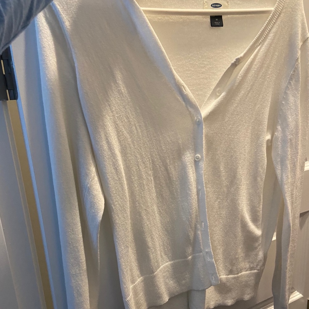 Old Navy White Cardigan